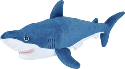 Wild Republic knuffel mako haai - Pluche - 30 cm - haaien/vissen - zeedieren - knuffeldieren