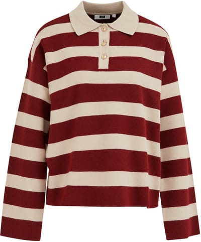 WE Fashion Dames trui met polokraag en blokstreep