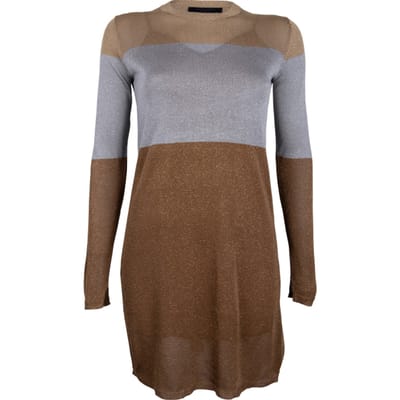 AllSaints Cosima Dress Gold/silver/bronze Maat: XS | Mini Jurken Outlet | Dames | Bruin