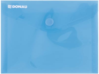 DONAU Envelop Map Met kliksluiting PP A6 180 micron Blauw / / Type-envelop/Type-met kliksluiting/Index-N.v.t. / Materiaal-Pp/Kleur-Blauw/Formaat-A6 / Dikte [mm]-180 µm / Afmetingen (mm)-150x114