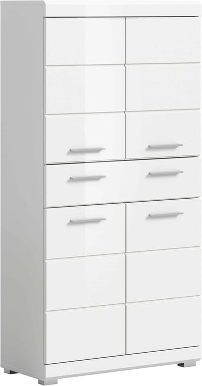Scout midi kast wit hoogglans MDF TZ wit NB - 31x74x141cm