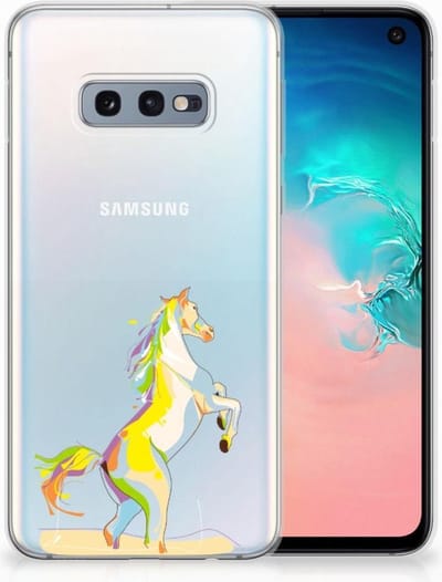 Samsung Galaxy S10e Telefoonhoesje met Naam Horse Color