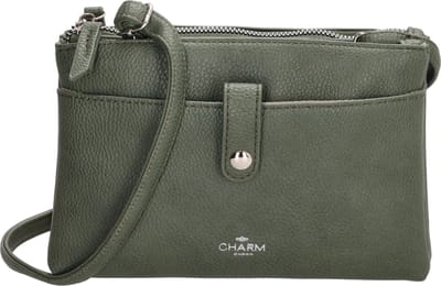 Charm London Stratford Crossbody Schoudertas Premium Leatherlook - Donkergroen