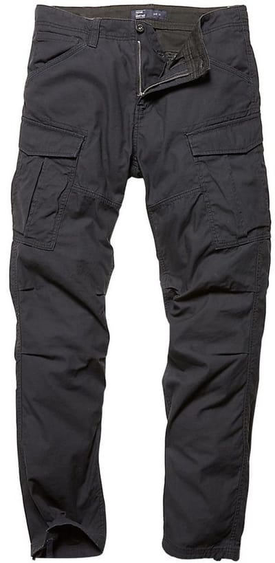 Vintage Industries Slimfit Cargo-broek Lester Pants Steel