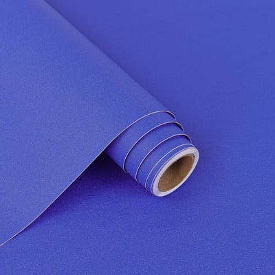 SnelShoppen - Zelfklevend Wallpaper Sapphire Blue Mat 44cmx6m - Decoratieve Vinyl Rol voor Meubels, Waterdicht, Verwijderbaar, Geschikt voor Wanden en