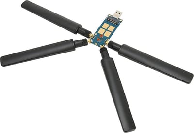 5G Module USB Adapter Bord met 4 Antennes en Koeling voor M.2 Key B Kaart