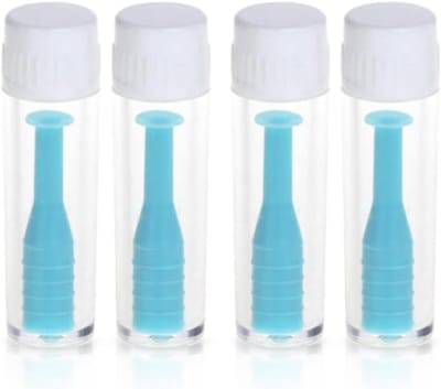 Set van 4 Hulpstukken voor Contactlenzen, Invoeren en Verwijderen van Lenzen, Suction Cup en Invoerapparaat in Roze en Blauw