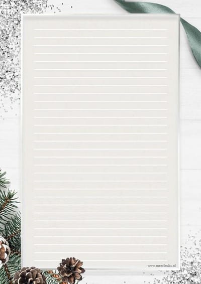 Schrijfblok Kerst - A4 formaat - 50 vellen kerstbriefpapier - Christmas Letter Paper