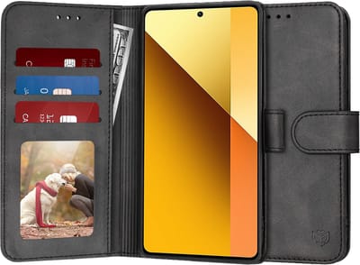 Hoesje geschikt voor Xiaomi Redmi Note 13 5G - Techsuit Diary Book Wallet Case - Zwart