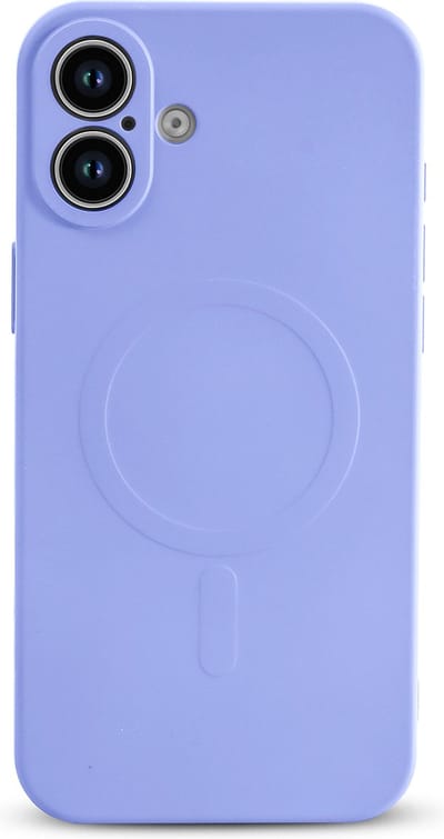 Casemania Hoesje Geschikt voor Apple iPhone 16 - Paars - Liquid Siliconen Back Cover Case - met Sterke magneetring geschikt voor MagSafe - Telefoon hoes met Camera Bescherming