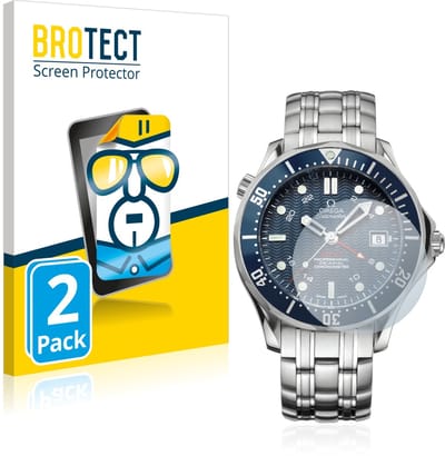 BROTECT - Screenprotector voor Omega Seamaster Diver (41 mm) - Folie Beschermfolie transparant 2 Stuks