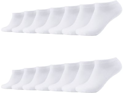 camano, Sneakersokken, korte sokken, damessokken, herensokken, multipack, 14-delige set, 14 paar, unisex sneakersokken, sportkousen, enkelsokken, vrijetijdslopen, sport, dagelijks gebruik, training, comfortabele boord zonder elastische druk.