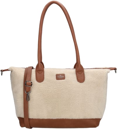 Charm London Buckingham Teddy Schoudertas - Shopper - Crossbody - Beige
