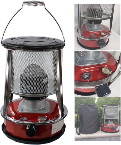 Draagbare Kachel - Petroleum Kachel - Buiten Verwarmen - Automatische Uitschakeling - 46x32x32cm - Rood