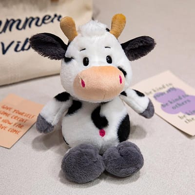 23 cm Peluches Vache de Ranch et Cochon Jouets en Peluche Animaux de Film Mignonnes Poupées Bovines Pour Enfants Cadeaux d'Anniversaire Décoration de Maison Cadeau de Noël 23cm