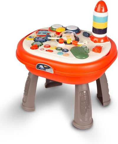 Interactieve Speeltafel - Educatieve Tafel Baby - Kind Ontwikkeling - Dubbelzijdig Speeloppervlak - 35.5 x 31.5 x 41.5 cm - Multicolor