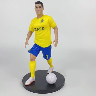 Nieuwe Voetbalster FIFA C. Ronaldo Messi Mbappe Model Poppen Cartoon Schattige Actiefiguur Auto Accessoires Voetbal Fans Cadeaus 1-5 stuks yellow