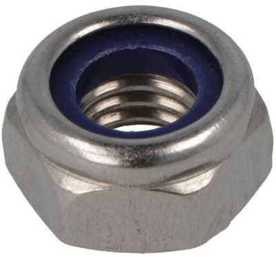 Hoenderdaal borgmoer zesk. rvs   m12          din 985 a2