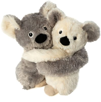 Warmte/koelte knuffel - magnetron - koala - 25 cm - grijs - voor kinderen/jongens/meisjes - warmteknuffel