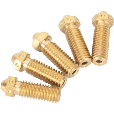 5 stuks messing 1,75 mm 1,2 mm hoge temperatuurbestendige CNC-bewerkings extruderspuitmond beige