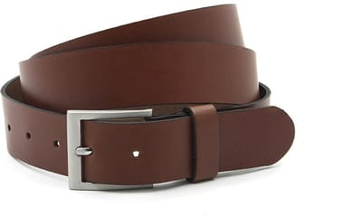 Heren riem bruin - XL leren riem 3,5cm met zilveren gesp - Leer - Extra lange riem - Verstelbaar - Maat 85