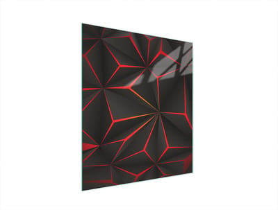 TMK ArtDeko Serie - Snijplank van Gehuld Glas - 45x52 cm - Veelzijdig Gebruik - Elegant Design