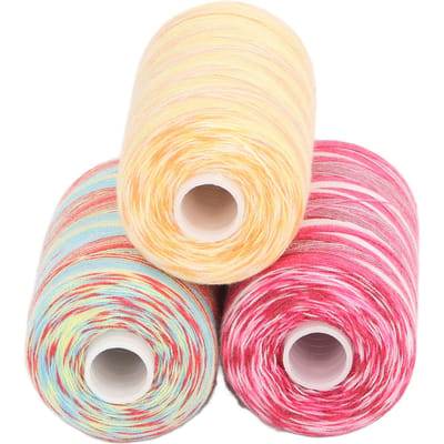 Lot de 3 Bobines de Fil à Coudre Polyester 3 Couleurs 1000 Yards Kit de Fils à Coudre pour Machine à Coudre et Couture à la Main beige