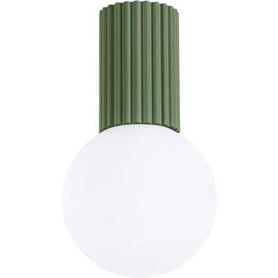 Sollux Lighting Hanglamp Halo - G9 - olijfgroen - aluminium/glas - 12x12x21cm