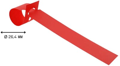 CombiCraft Blanco PVC Sleufetiketten rood, 200 x 20 mm, 200 micron - 1000 stuks op rol