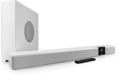 Teufel CINEBAR 22 - Dolby Atmos 5.1 soundbar met draadloze, slanke subwoofer, 8 drivers, home cinema systeem - wit