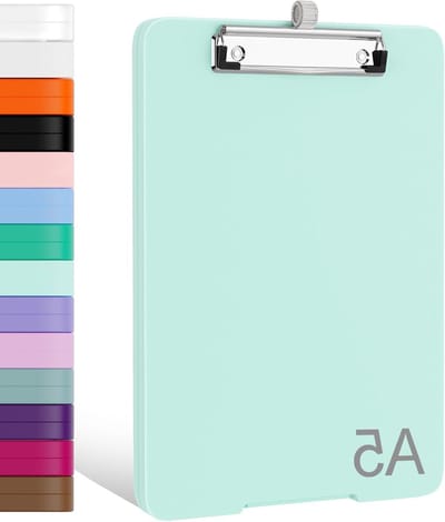Klein A5 Clipboard met Opbergruimte en Penhouder, Ideaal voor Verpleegkundigen, Leraren en Advocaten, Blauw