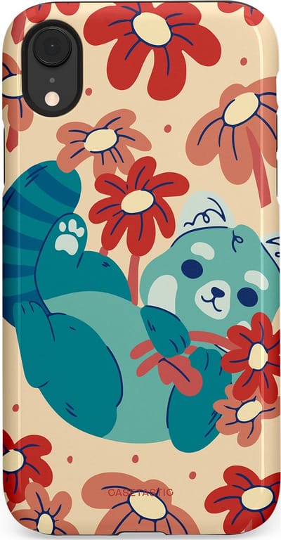Casetastic Hoesje Geschikt voor Apple iPhone Xr - Stijlvolle Beschermende Duo-layer Case - Rode panda knuffels
