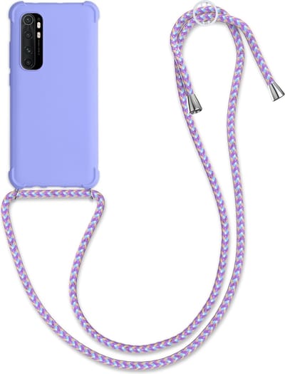 kwmobile telefoonhoesjegeschikt voor Xiaomi Mi Note 10 Lite - Hoesje van siliconen met telefoonkoord - In lavendel