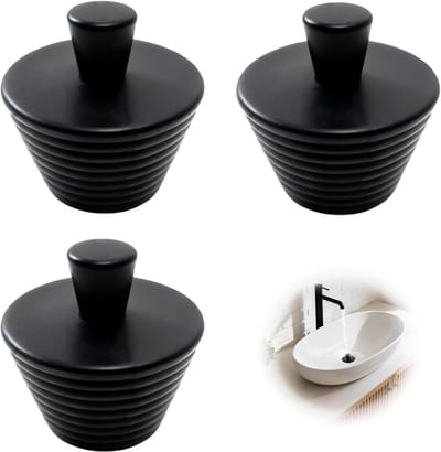 3x Universele Silicone Afvoerstop - Waterstop voor Bad, Douche, Zicht en Wastafel
