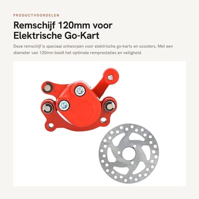 Dailygoods - Remschijf 120mm voor Elektrische Go-Kart en Scooter