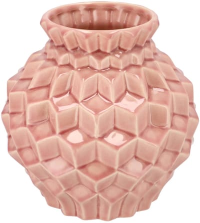 Daan Kromhout - Vaas - Gia - Roze - Structure - 3D effect - 19x19 - Keramiek