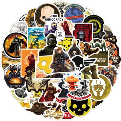 55 Nieuwe Helldivers Game Graffiti Stickers Versier Notebook Koffer Stickers