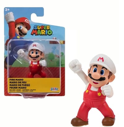 Super Mario mini figuur 6cm - Fire Mario