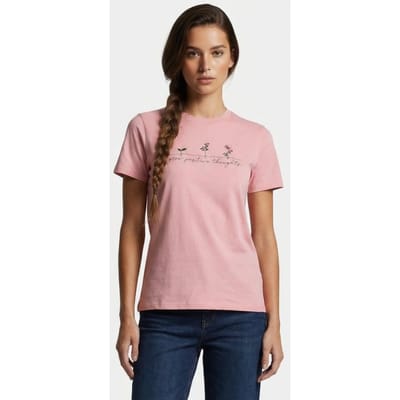 French Connection Grow Tee Washed Pink Maat: S | Tops Outlet | Dames | Roze