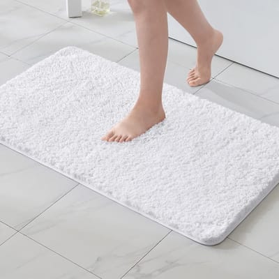 Binnenhuis Luxe Zachte Badmat Antislip Microvezel Mat Voor Badkamer en Woonkamer 70x120 cm Wit