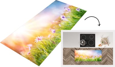 Keukenloper - Loper keuken - Bloemen - Zonlicht - Lente - 120x50 cm - Keukenloper vinyl