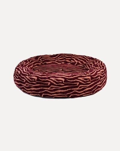 DOGGUO® Donut Hondenmand - S 50x50 cm - Orthopedisch Hondenkussen - Honden Kussen voor Hond & Katten - Zachte Hondenbed met Rand - Wasbare Hoes - Memory Foam - Dog Bed - Coussin Chien - Bordeaux Peach