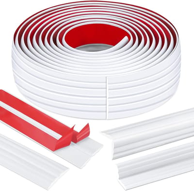 Zelfklevende wandhoekbeschermers, schokbestendige plinten, flexibele PVC hoekafwerking, snijbare decoratieve randband voor optimale bescherming en stijl