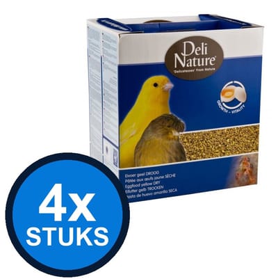 4x Deli Nature - eivoer droog geel 1kg - Vogelvoer - 1 kg
