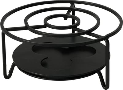 Theewarmer Metaal Zwart - Theepot Warmer - Warmhoudschaal - Theelichthouder - Warmhouder - Thee Warmhoudplaat
