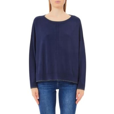 relaxed fit pullover van viscosemix model 'MAGLIA CHIUSA'