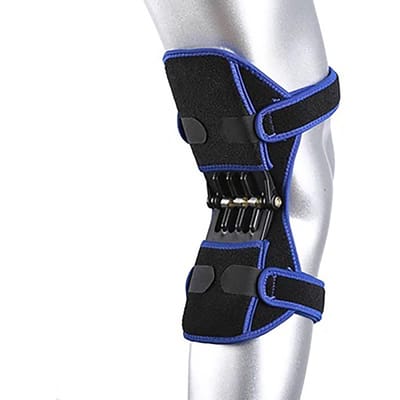 Power Lift Kniebrace voor Ouderen Ondersteuning Beschermt Gewricht Kniekap Terugslagveer Ademend Lopen Vaste Booster black