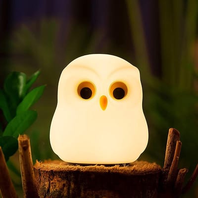 Schattig Uil Nachtlampje voor Kinderen LED Kleurveranderend Zacht Siliconen Lampje Verjaardagscadeau Kamerdecoratie met Cadeaudoos