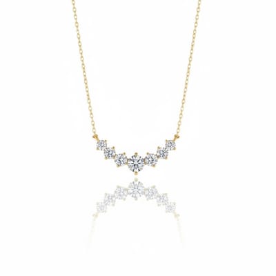 Titanix Ketting Dames – 1.7 Karaat Moissanite met GRA-Certificaat (Diamant Alternatief) - 925 Sterling Zilver, 18k Goud­verguld – Luxe Diamant Look