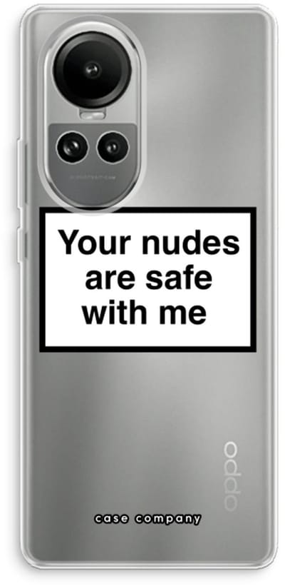 Case Company® - Hoesje geschikt voor Oppo Reno 10 hoesje - Safe with me - Soft Cover Telefoonhoesje - Bescherming aan alle Kanten en Schermrand